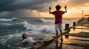 animasi orang tenggelam