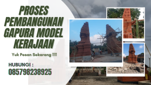 Proses pembangunan gapura kerajaan dari dasar sampai jadi pakai bata merah & scaffolding