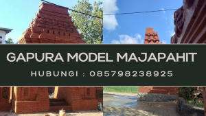 Gapura model Majapahit dari bata merah desain klasik Jawa Timur