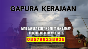 Gapura kerajaan estetik dengan pencahayaan alami, tahan lama, cocok untuk rumah modern