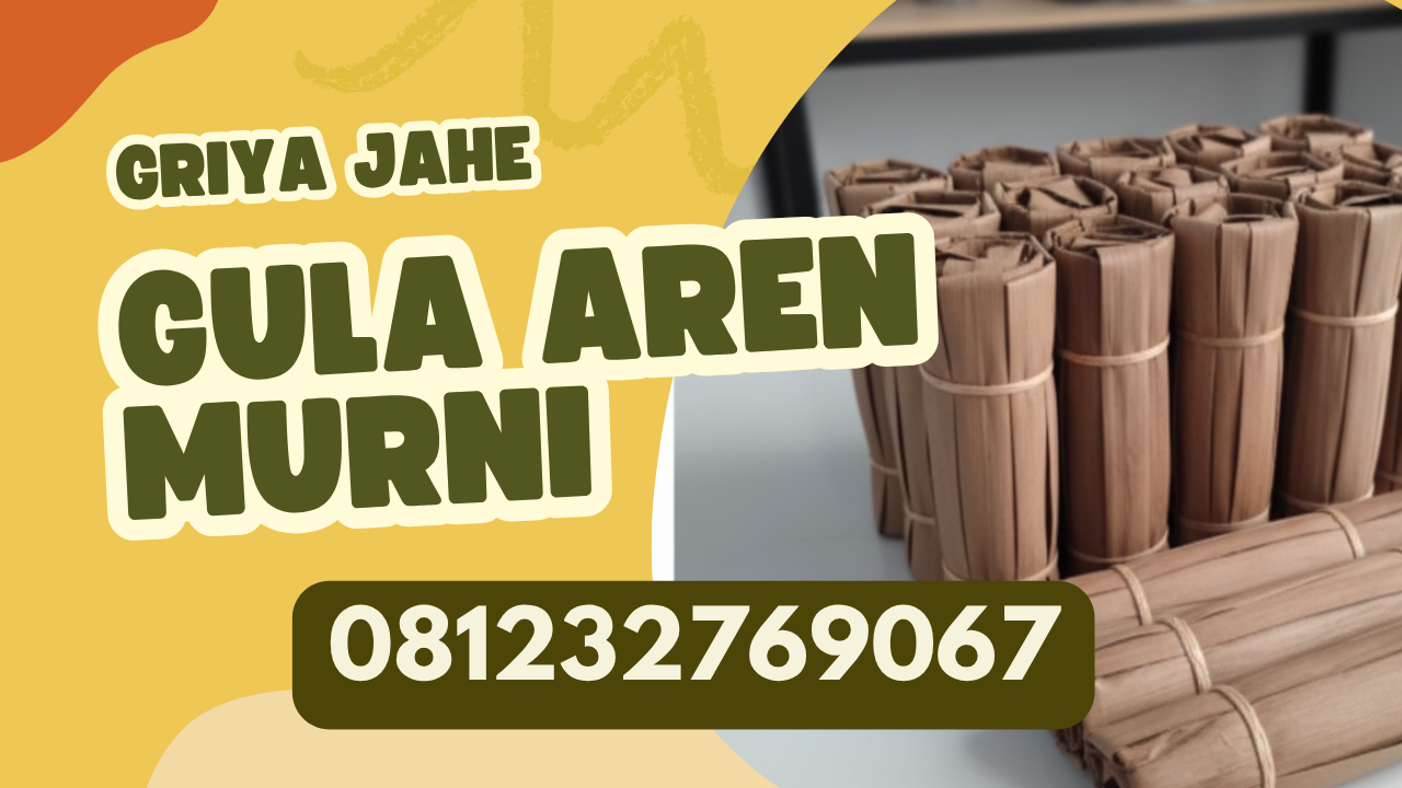 Stok gula aren murni tradisional batangan siap kirim dari Griya Jahe, Kediri