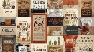 Coffee label design