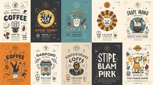 coffee label design