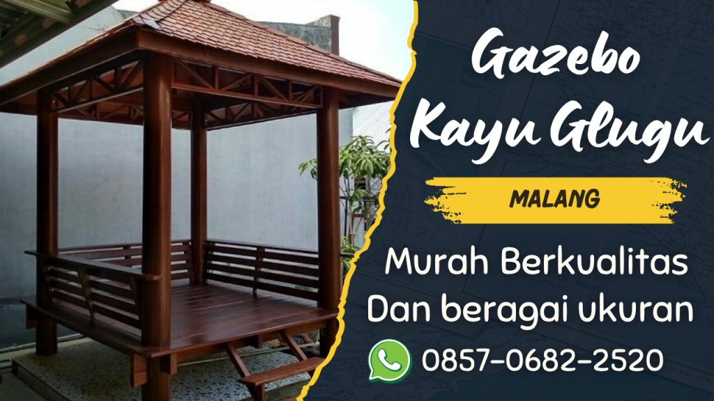 Gazebo Kayu Glugu Malang tidak Murahan tapi Berkualitas