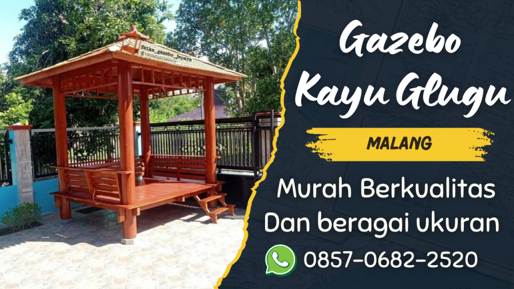 Gazebo Kayu Glugu Malang Murah