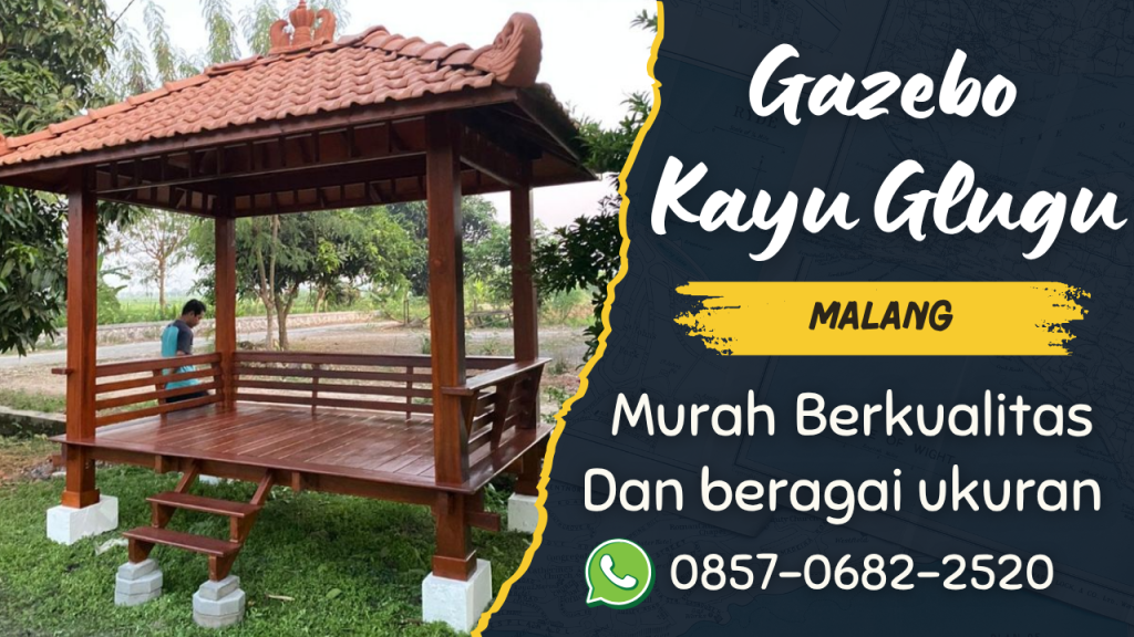 Gazebo Kayu Glugu Malang Segala Ukuran