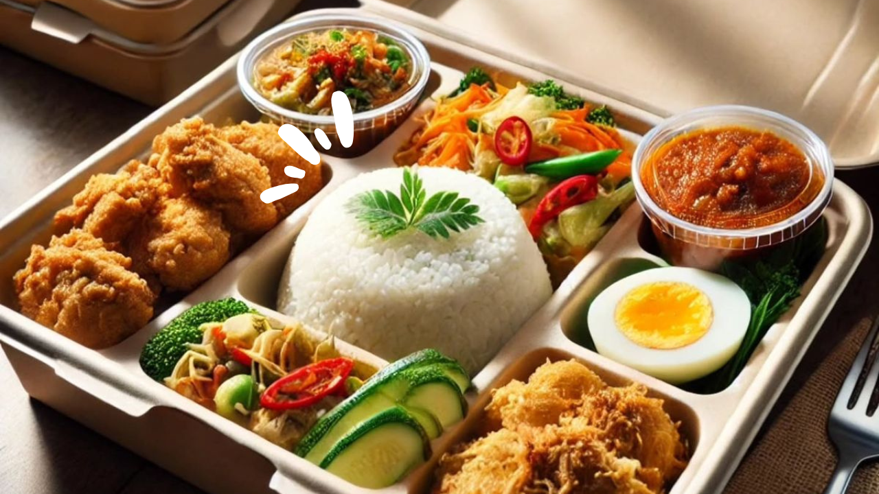 Nasi kotak lengkap 